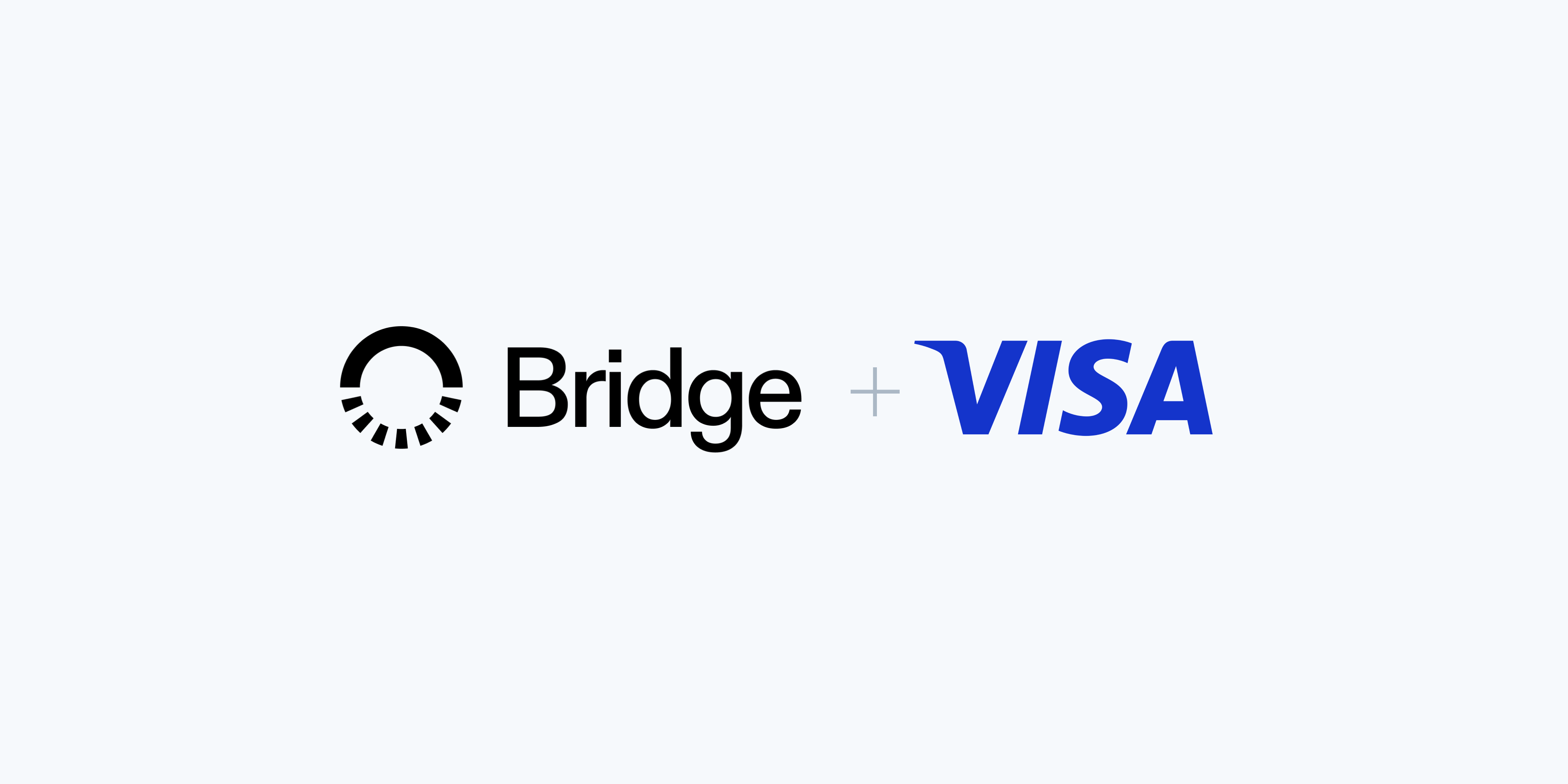 Bridge + Visa logo lockup